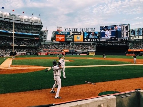 Watching a game at Yankee Stadium