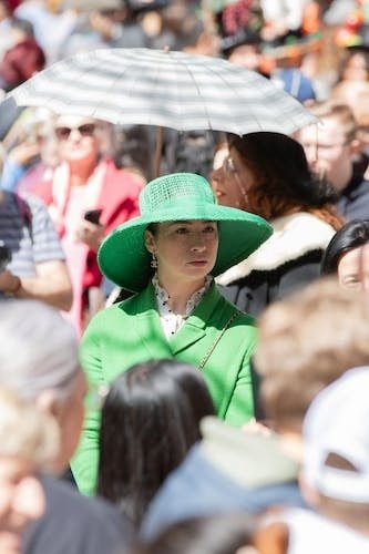 Woman attending the Easter Parade