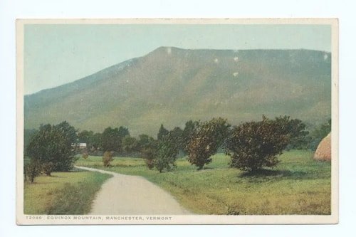 Historic postcard of Equinox Mountain