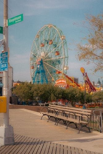 The Boardwalk at Coney Island, all ready for April