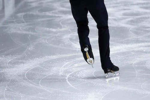 Ice skating indoors, despite mud season and warm temperatures