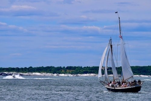 Sailing around New England in high season