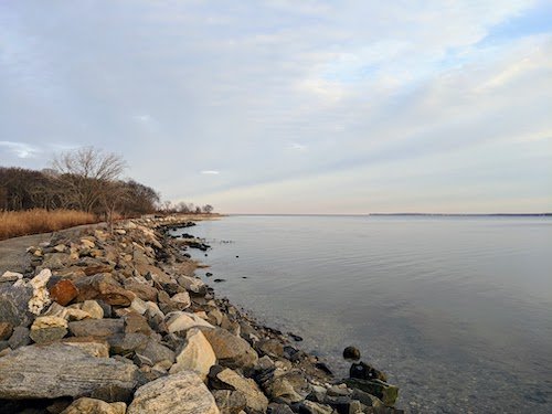 Greenwich Point Park during January in Greenwich CT