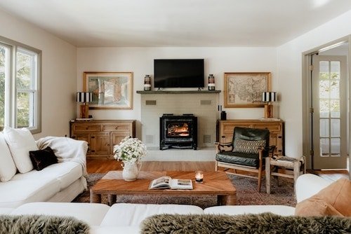 A charming bed and breakfast inn room nearby