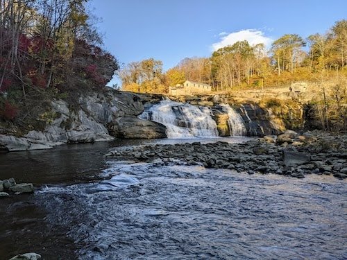 Waterfall along the Housatonic River in the Amesville Village area of town