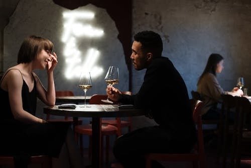 Couple enjoying one of the most romantic restaurants in Milford Connecticut