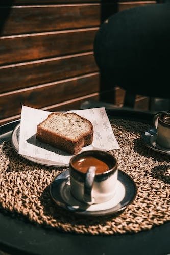 Coffee and a pastry at one of the many restaurants the town offers