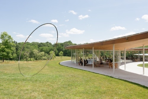 Art installation on self-guided tours of Grace Farms in Fairfield County, on a wider tour of Connecticut