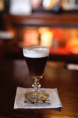 Irish coffee in New England