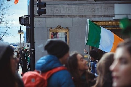 Wearing green on Park Avenue to celebrate Irish immigration to America