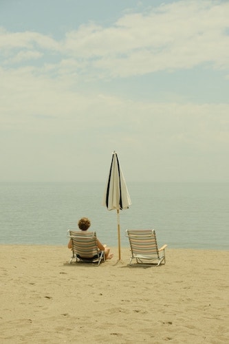Sitting on a beach on the west side of Fairfield