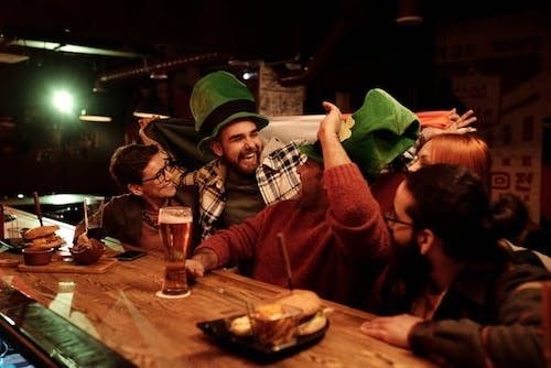 Friends celebrating St Patty's Day in Northeast American cities