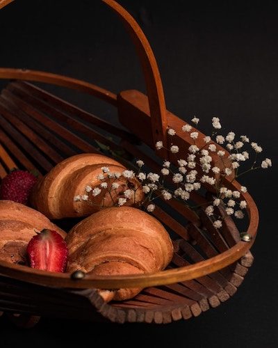 croissant in a basket