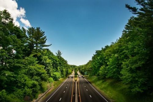 a highway in Connecticut. Taking road trips for day trips is one of the best things to do in CT in June