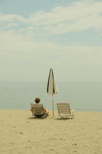 man on a beach in fairfield