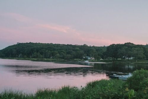 Mystic River at sunset