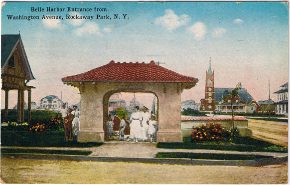 Belle Harbor Entrance from Washington Avenue into Rockaway Park, New York