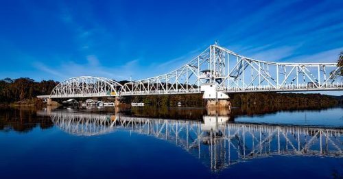 bridge across the Connecticut River in East Haddam, close to the Essex Steam Train