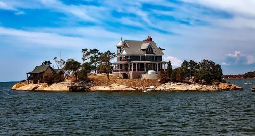 Victorian mansion on one of the Thimble Islands