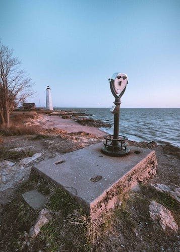 New Haven Light in New Haven's Lighthouse Point Park