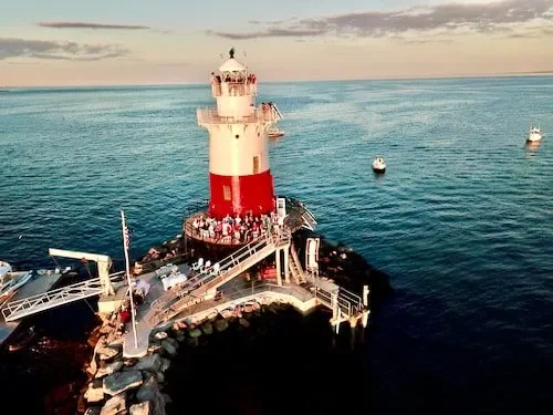 Greens Ledge Light at its annual open house each summer, hosted by the Norwalk Seaport Association