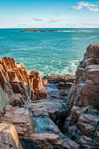 Ocean view along a half hour drive from Bar Harbor, Maine