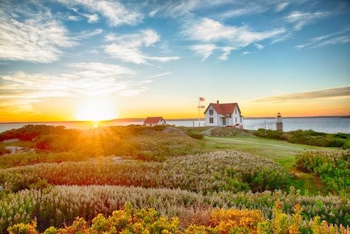 Another of the most beautiful sunrises that New England offers (in Boothbay Harbor, Maine)