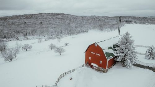 Things To Do In The Catskills: Top 23 Most Unique Spots 14 Barn covered in snow amidst the Catskill Forest Preserve