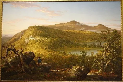 Things To Do In The Catskills: Top 23 Most Unique Spots 5 A View of the Two Lakes and Mountain House, Catskill Mountains, Morning, by Thomas Cole