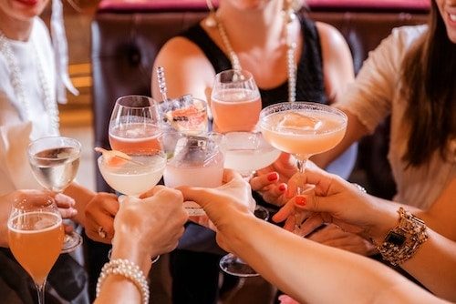 Girlfriends getaway enjoying cocktails around Greenwich, Connecticut
