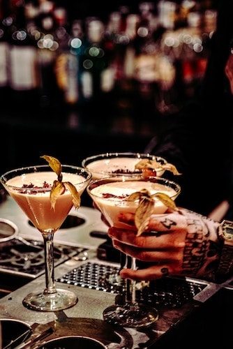 A vegan left to choose their drink among several on a Saturday night