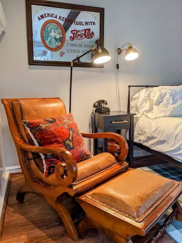 shot of a guest room corner we've updated (in Room 3)