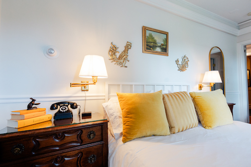 Room 18, one of the most elegantly charming guest rooms at Stanton House Inn