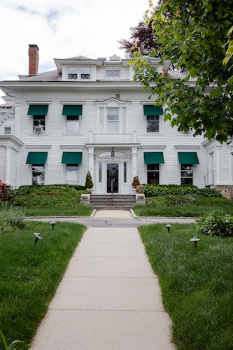 historic front facade of a great bed and breakfast