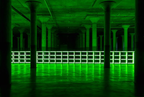 Art exhibition at Dia:Beacon, only about a mile from the train station