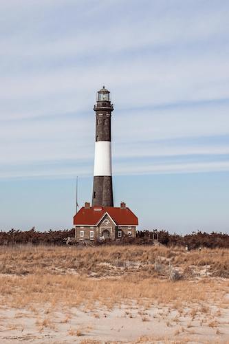 Ocean Beach Lighthouse on Fire Island, one of the best day trips from New York City without a car