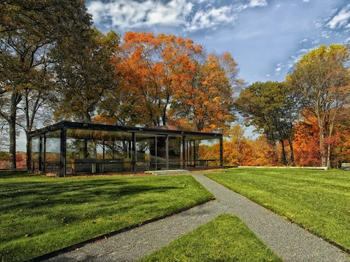 Philip Johnson Glass House in New Canaan, Connecticut