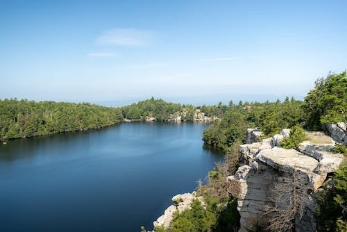 View of the lake at Minnewaska State Park in Upstate New York