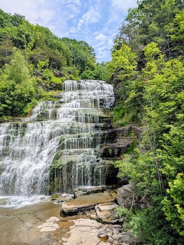 Hector Falls, one of the many fantastic sights along the drive