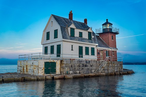 Rockland Breakwater Light in Rockland, Maine