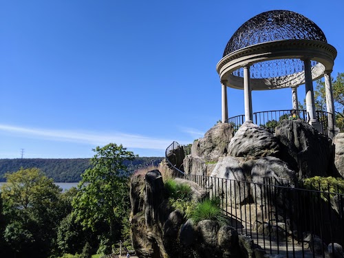 The top of the Temple of Love has a gorgeous view of the landscape and Hudson River
