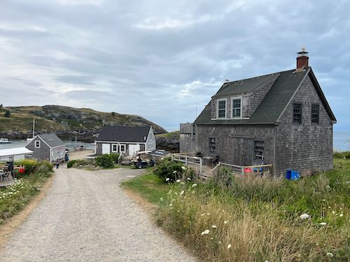 Destination of an East Coast road trip: charming small buildings along the Maine coast