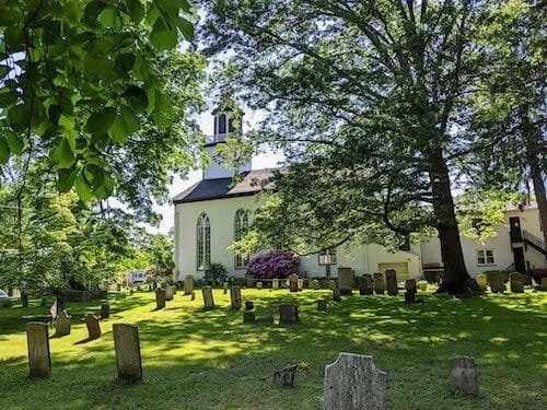 A charming small town with historic buildings accessible by train, Rhinebeck, NY