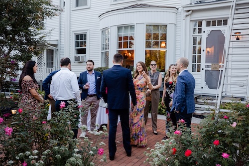 drinks on the patio at one of our seasonal events in Greenwich CT